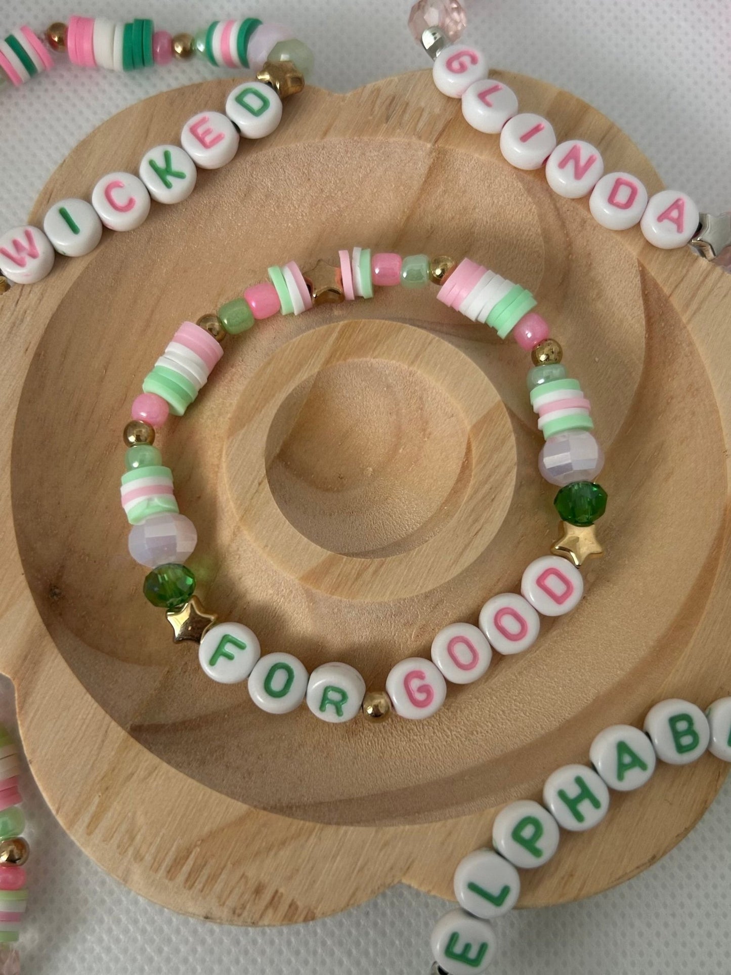 Wicked Inspired Beaded Bracelet - Elphaba & Glinda Friendship Gift | Handmade - Lottie And FloWicked Inspired Beaded Bracelet - Elphaba & Glinda Friendship Gift | HandmadeHand made JewelleryLottie And Flo