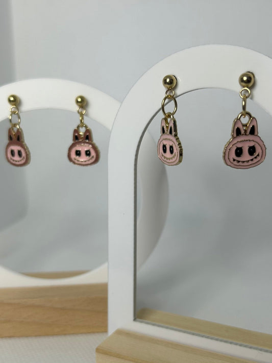 Labubu - Inspired Metal Pendant Earrings - Cute and Quirky - Perfect for Gifting or Party Favours - Lottie And FloLabubu - Inspired Metal Pendant Earrings - Cute and Quirky - Perfect for Gifting or Party FavoursHand made EarringsLottie And Flo