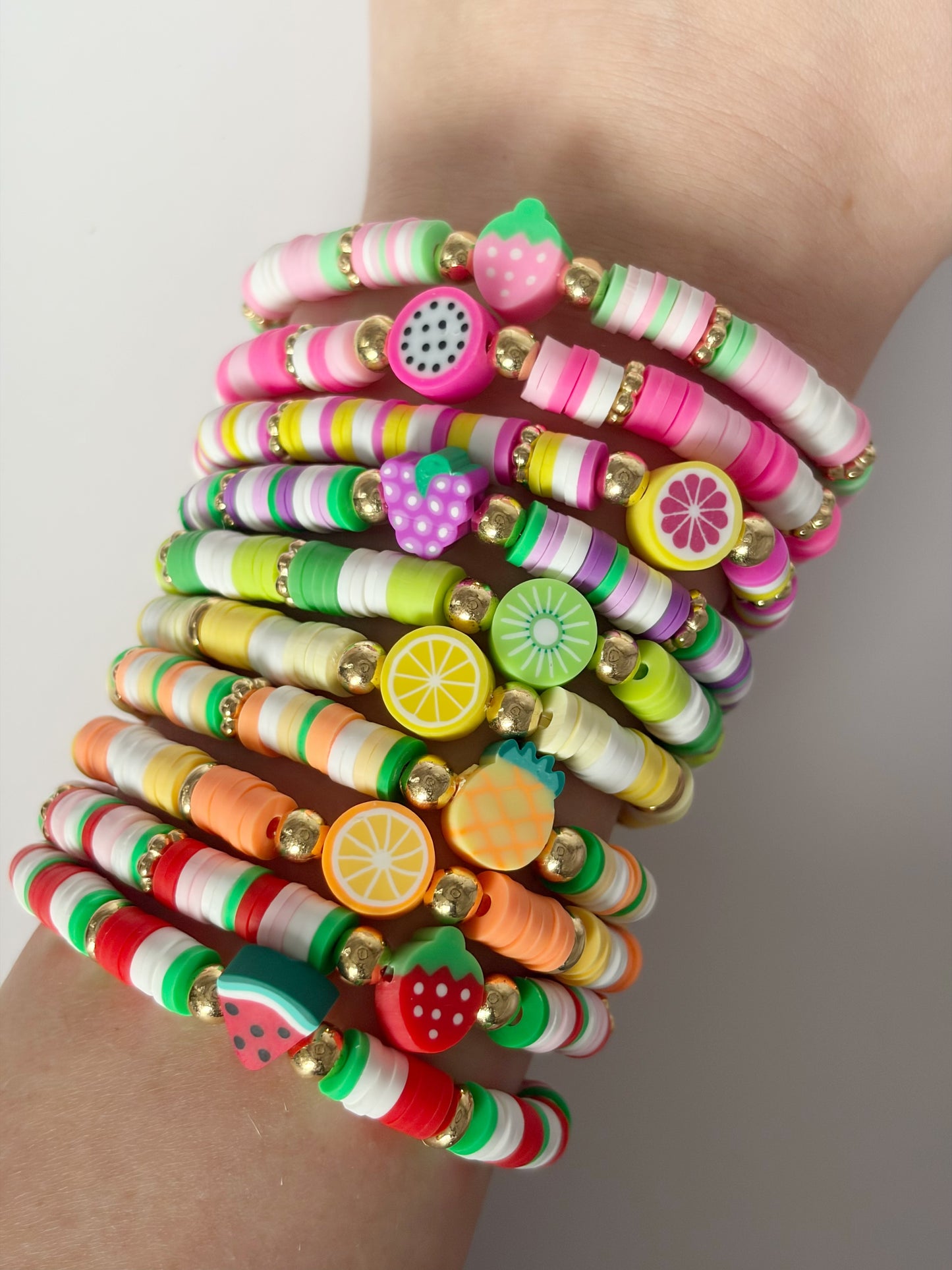 Handmade Colourful Fruit Beaded Friendship Bracelet - Lottie And FloHandmade Colourful Fruit Beaded Friendship Bracelet Handmade BraceletsLottie And Flo