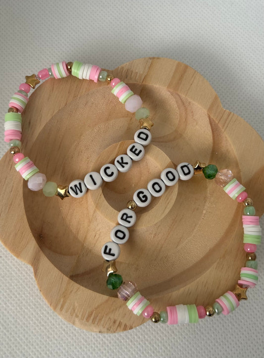Wicked Inspired Beaded Bracelet – Elphaba & Glinda Friendship Gift
