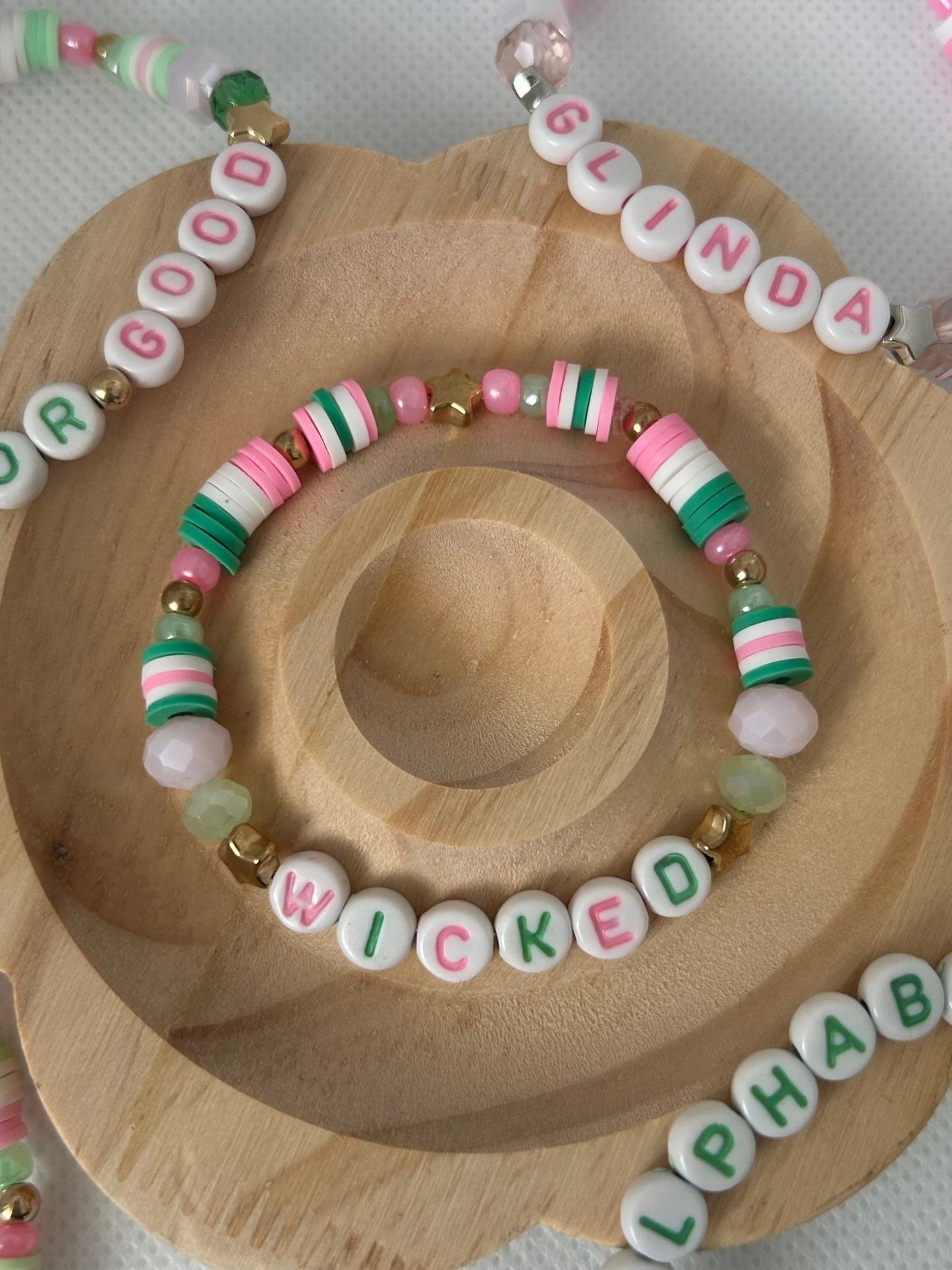 Wicked Inspired Beaded Bracelet - Elphaba & Glinda Friendship Gift | Handmade - Lottie And FloWicked Inspired Beaded Bracelet - Elphaba & Glinda Friendship Gift | HandmadeHand made JewelleryLottie And Flo