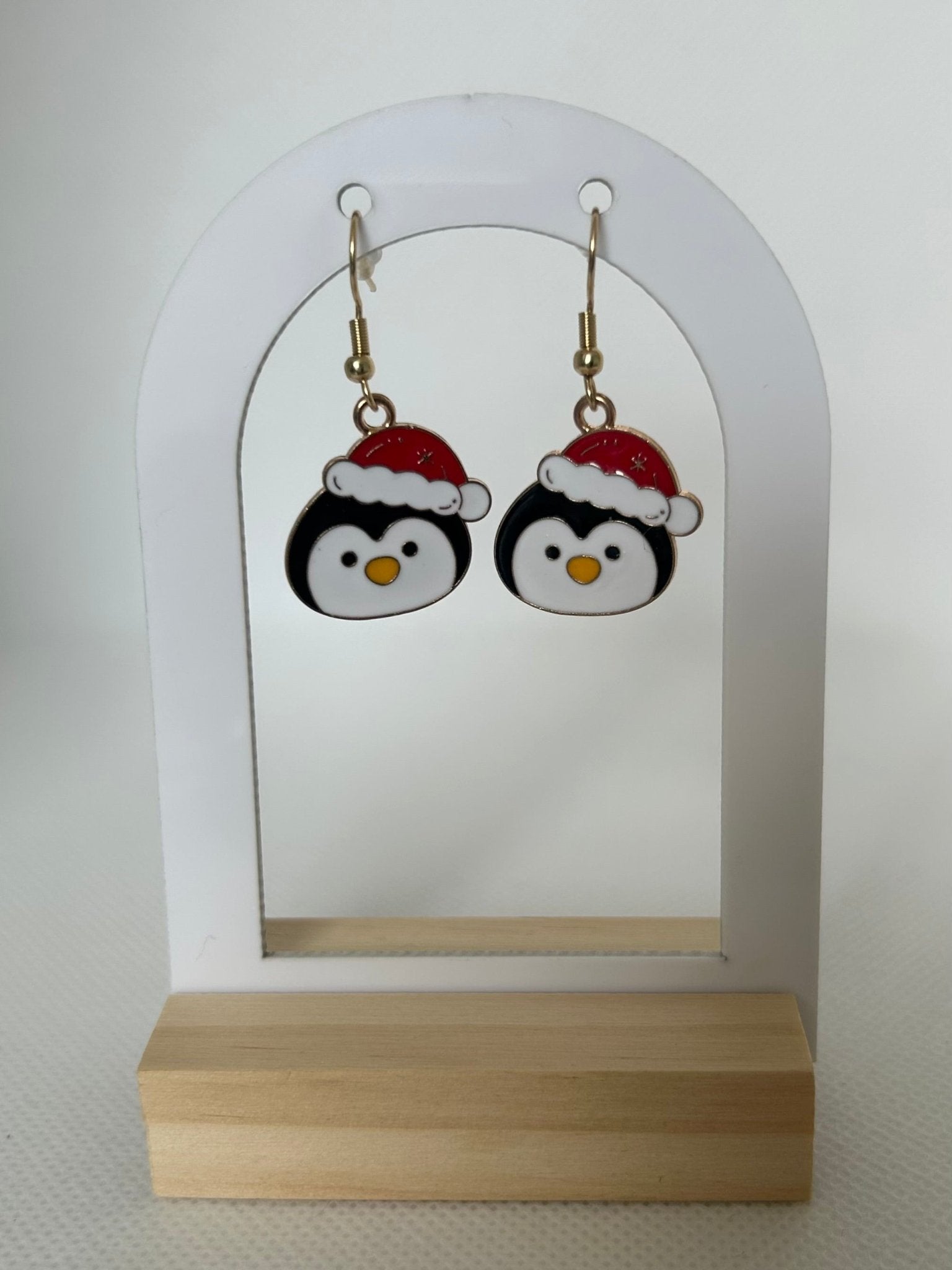 Handmade Christmas Character Dangle Earrings - Polar Bear / Penguin / Santa - Cute Metal Pendant - Perfect for Gifting or Stocking Fillers - Lottie And FloHandmade Christmas Character Dangle Earrings - Polar Bear / Penguin / Santa - Cute Metal Pendant - Perfect for Gifting or Stocking FillersHand made Christmas earringsLottie And Flo