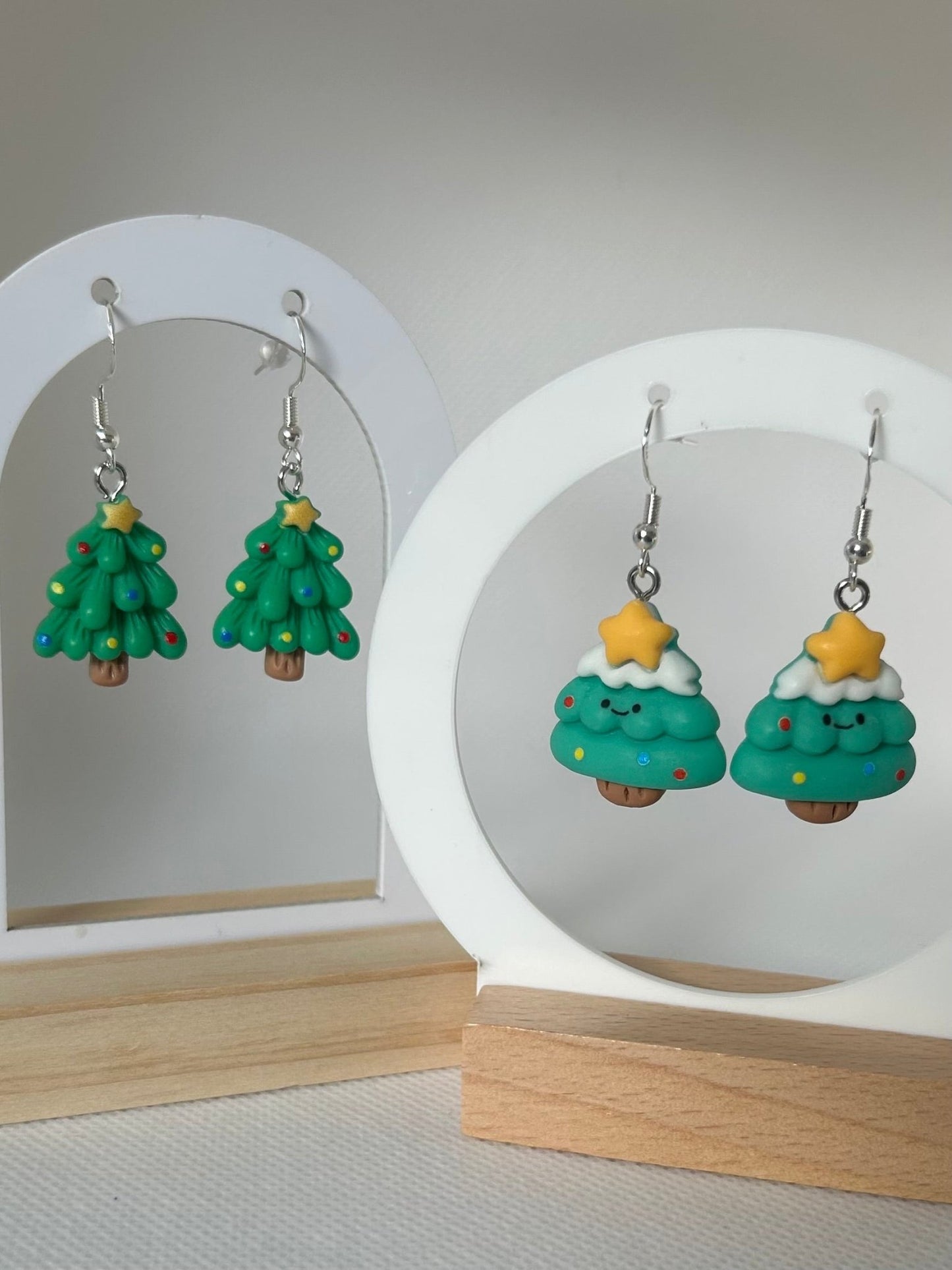 Handmade Christmas Tree Dangle Earrings - Cute Resin Pendant - Perfect for Gifting - Lottie And FloHandmade Christmas Tree Dangle Earrings - Cute Resin Pendant - Perfect for GiftingHand made Christmas earringsLottie And Flo