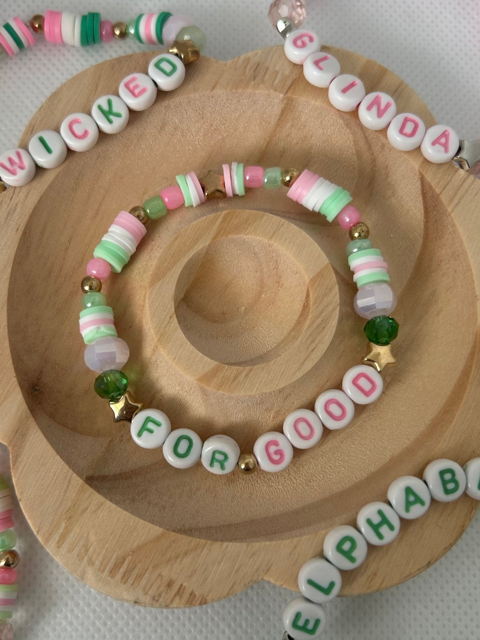 Wicked Inspired Beaded Bracelet - Elphaba & Glinda Friendship Gift | Handmade - Lottie And FloWicked Inspired Beaded Bracelet - Elphaba & Glinda Friendship Gift | HandmadeHand made JewelleryLottie And Flo