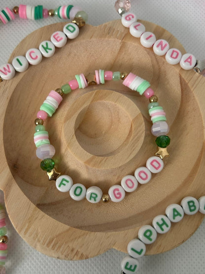 Wicked Inspired Beaded Bracelet - Elphaba & Glinda Friendship Gift | Handmade - Lottie And FloWicked Inspired Beaded Bracelet - Elphaba & Glinda Friendship Gift | HandmadeHand made JewelleryLottie And Flo