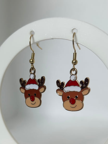 Handmade Christmas Character Dangle Earrings - Polar Bear / Penguin / Santa - Cute Metal Pendant - Perfect for Gifting or Stocking Fillers - Lottie And FloHandmade Christmas Character Dangle Earrings - Polar Bear / Penguin / Santa - Cute Metal Pendant - Perfect for Gifting or Stocking FillersHand made Christmas earringsLottie And Flo