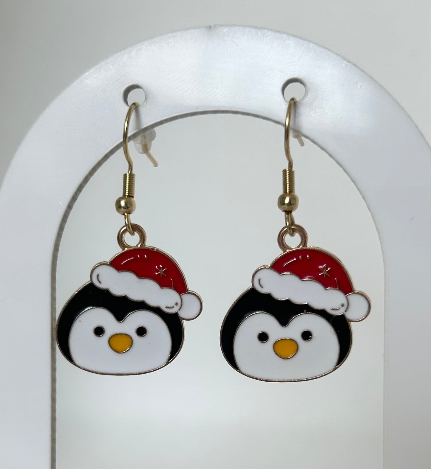 Handmade Christmas Character Dangle Earrings - Polar Bear / Penguin / Santa - Cute Metal Pendant - Perfect for Gifting or Stocking Fillers - Lottie And FloHandmade Christmas Character Dangle Earrings - Polar Bear / Penguin / Santa - Cute Metal Pendant - Perfect for Gifting or Stocking FillersHand made Christmas earringsLottie And Flo