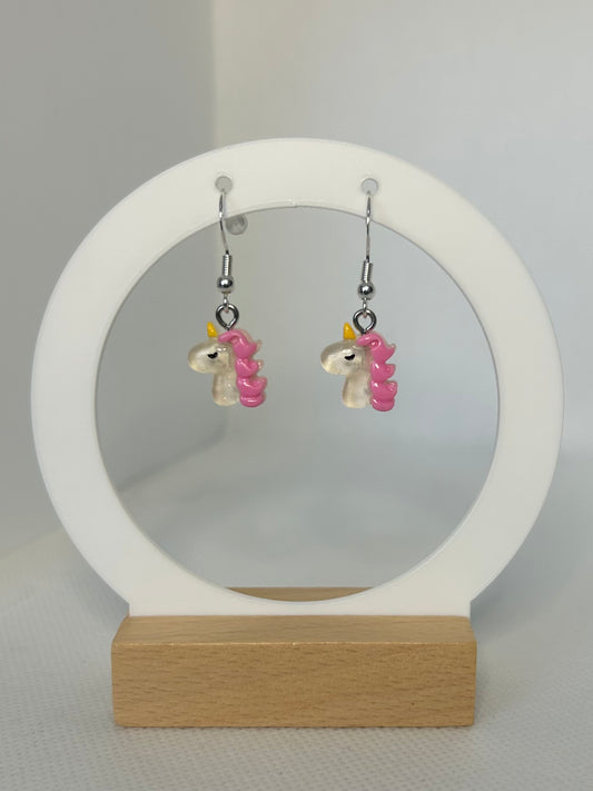 Handmade Unicorn Dangle Earrings - Cute Resin Pendant - Perfect for Gifting