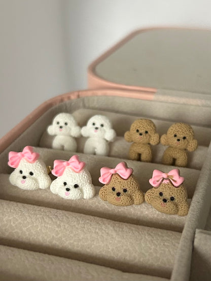 Poodle Stud Earrings: Handmade Doodle Lover Gift - Lottie And FloPoodle Stud Earrings: Handmade Doodle Lover GiftHand made EarringsLottie And Flo