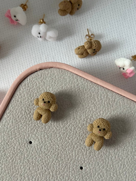 Poodle Stud Earrings: Handmade Doodle Lover Gift