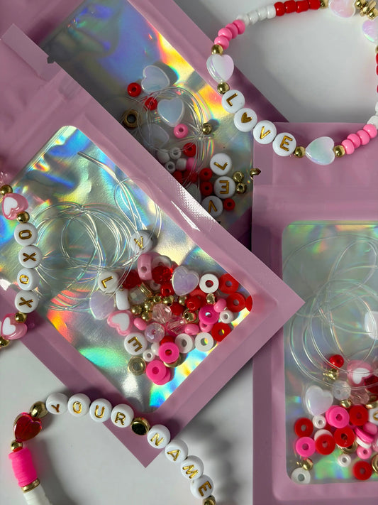 Valentines DIY Friendship Bracelet Kit | Party Favours or Gifting - Lottie And Flo Valentines DIY Friendship Bracelet Kit | Party Favours or Gifting Create Your Own Bracelet Lottie And Flo
