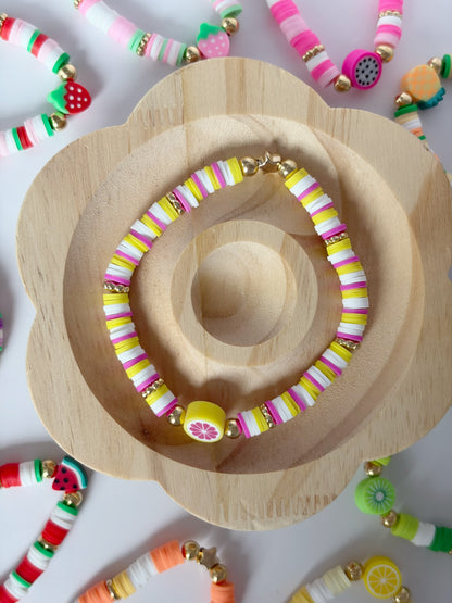 Handmade Colourful Fruit Beaded Friendship Bracelet - Lottie And FloHandmade Colourful Fruit Beaded Friendship Bracelet Handmade BraceletsLottie And Flo