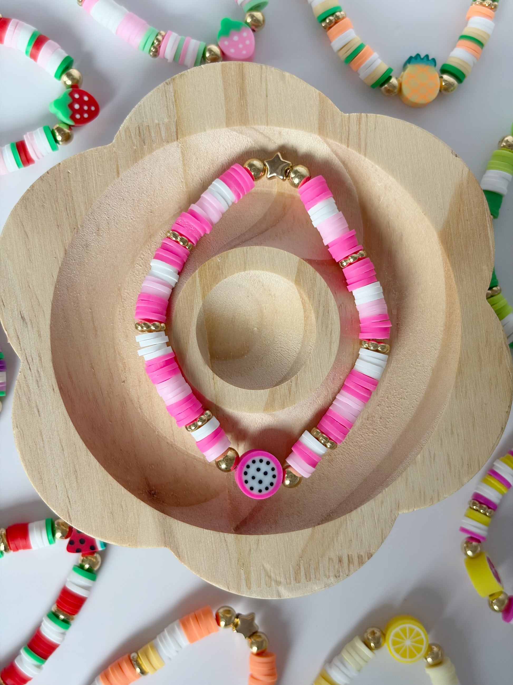 Handmade Colourful Fruit Beaded Friendship Bracelet - Lottie And FloHandmade Colourful Fruit Beaded Friendship Bracelet Handmade BraceletsLottie And Flo