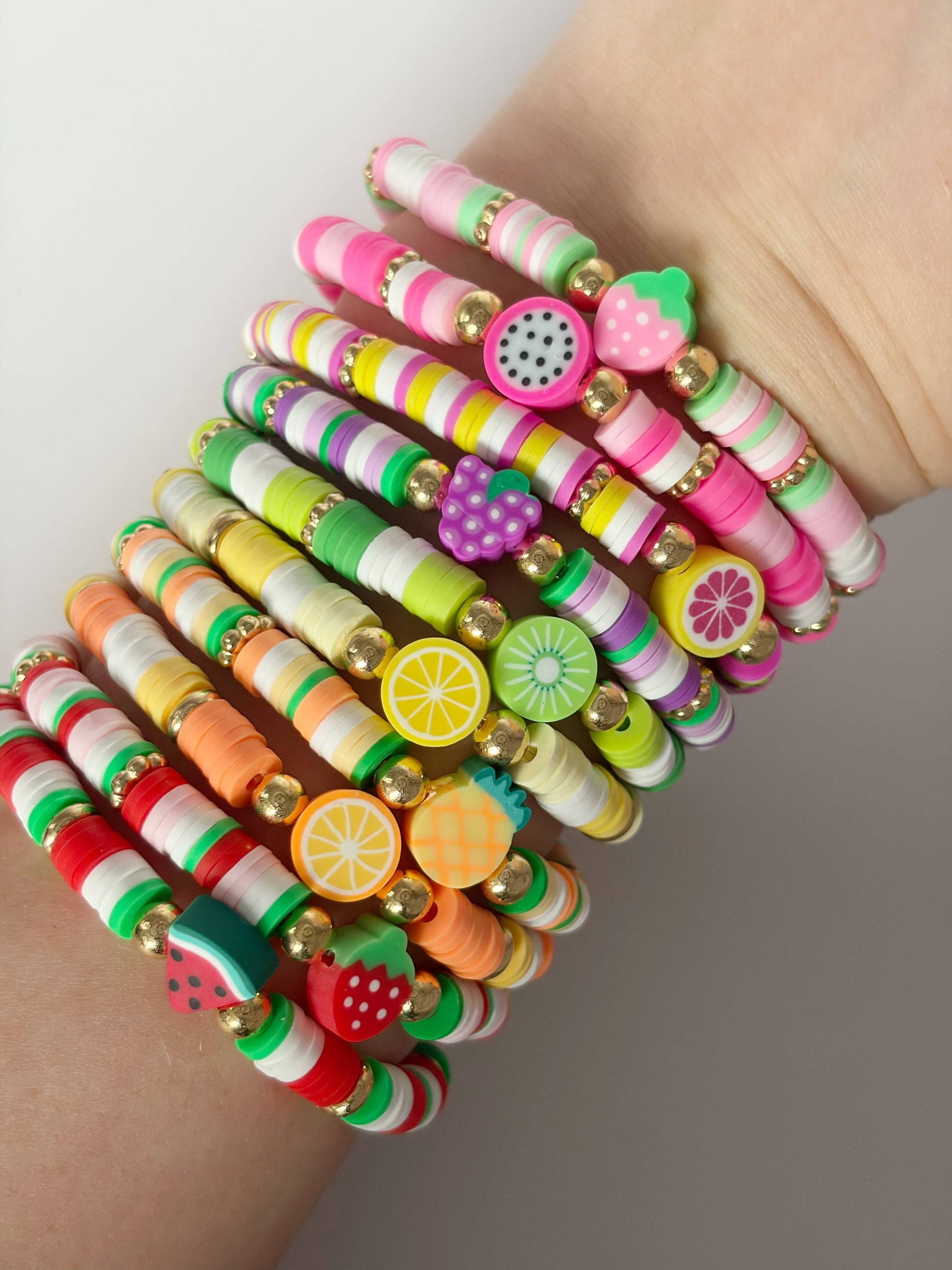 Handmade Colourful Fruit Beaded Friendship Bracelet - Lottie And FloHandmade Colourful Fruit Beaded Friendship Bracelet Handmade BraceletsLottie And Flo