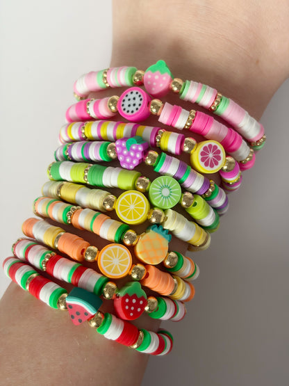 Handmade Colourful Fruit Beaded Friendship Bracelet - Lottie And FloHandmade Colourful Fruit Beaded Friendship Bracelet Handmade BraceletsLottie And Flo