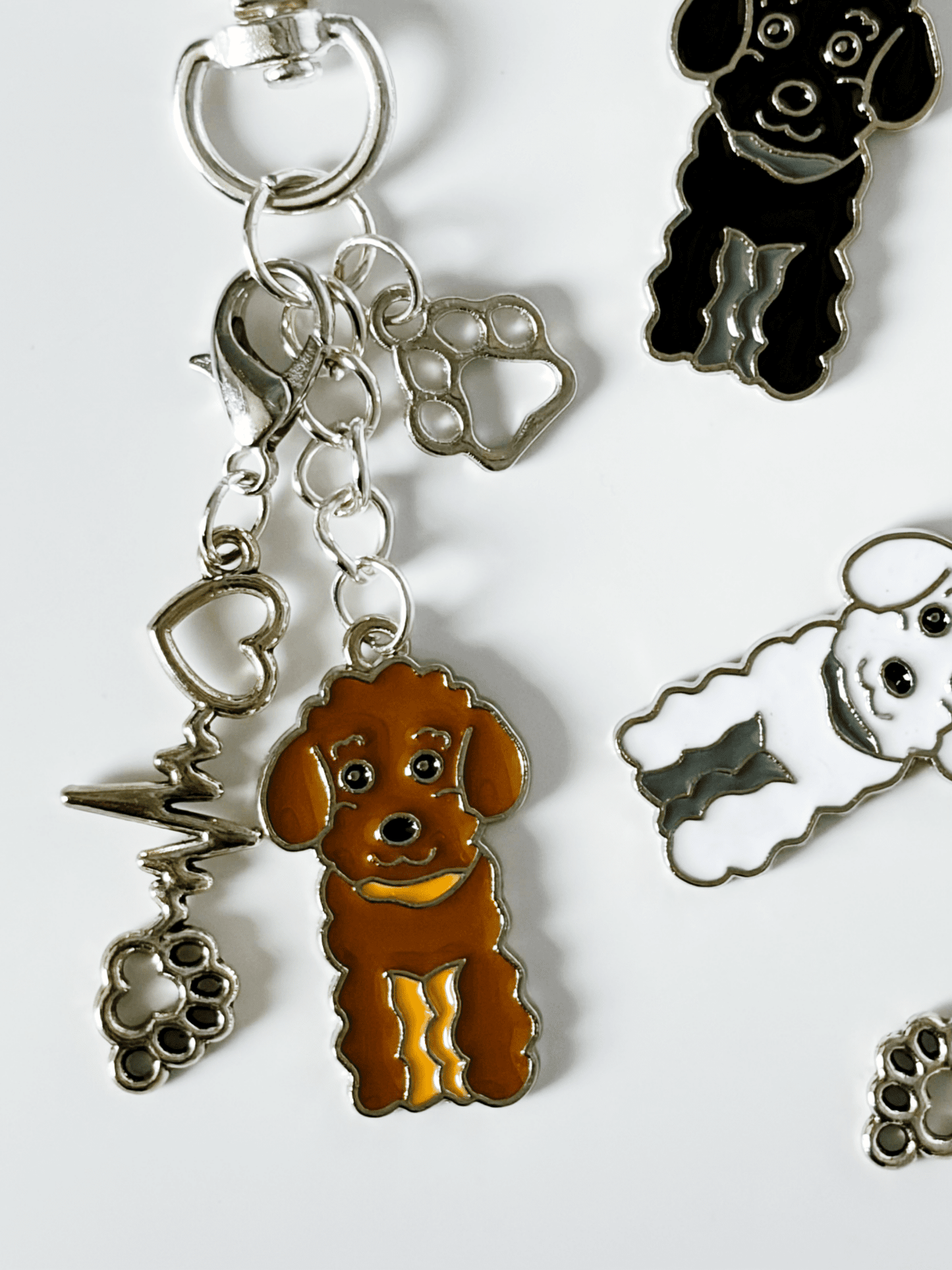 Adorable Handmade Poodle and Doodle Keychain Ideal for Any Dog Lover - Lottie And FloAdorable Handmade Poodle and Doodle Keychain Ideal for Any Dog LoverHandmade KeyringsLottie And Flo