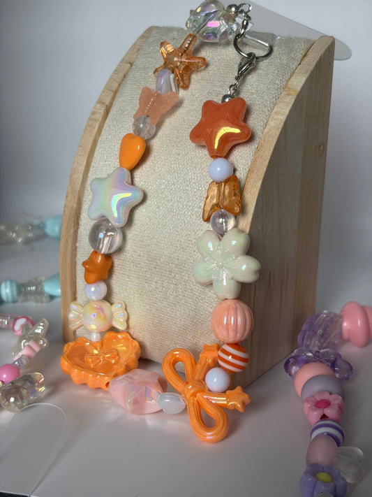 Chunky Beaded Phone Wrist Straps - Inc Attachment - Handmade Mobile Phone Wrist Strap, Lottie And Flo