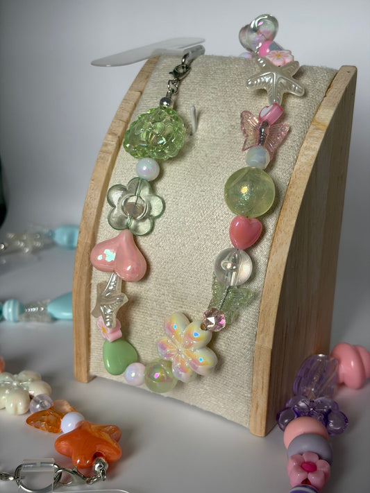 Chunky Beaded Phone Wrist Straps - Inc Attachment - Handmade Mobile Phone Wrist Strap, Lottie And Flo