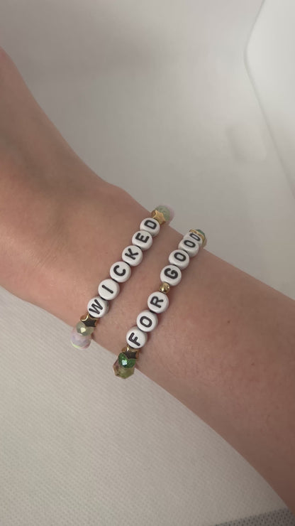 Wicked Inspired Beaded Bracelet - Elphaba & Glinda Friendship Gift | Handmade